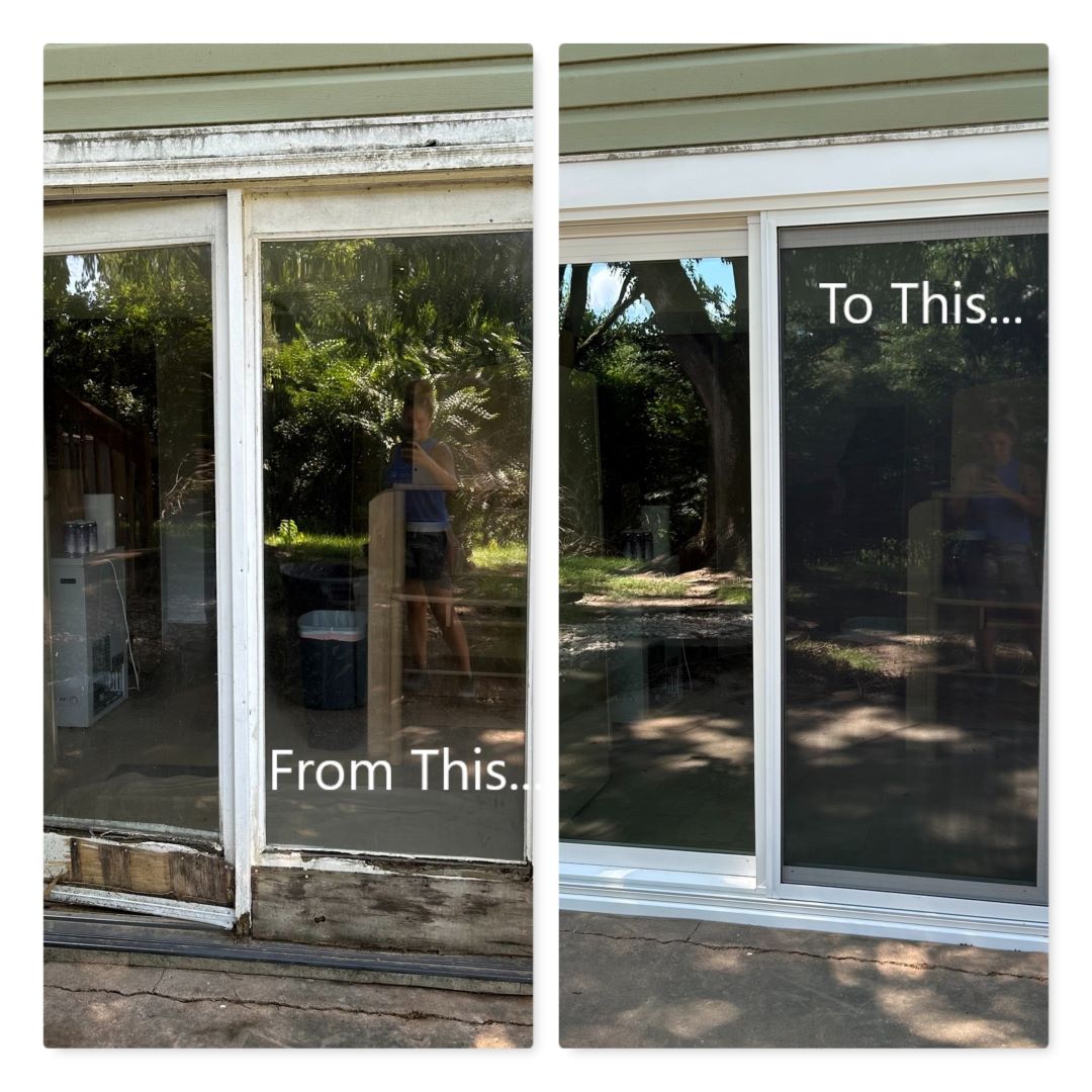 Before and After Sliding Door Replacement